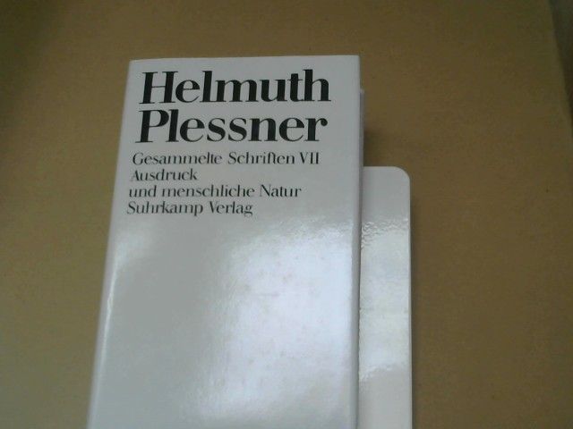 : Plessner, Helmuth: Gesammelte Schriften; Teil: 7., Ausdruck und menschliche Natur