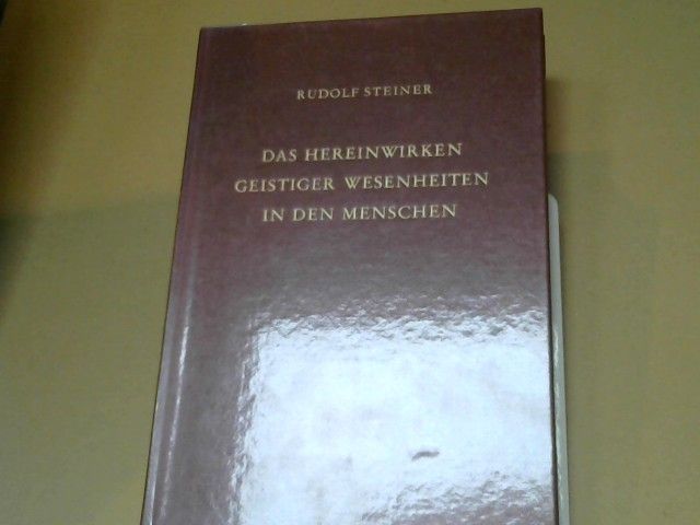 Rudolf und Robert (Herausgeber) Friedenthal Steiner: Das Hereinwirken geistiger Wesenheiten in den Menschen : 13 Vorträge, gehalten in Berlin zwischen d. 6. Jan. u. 11. Juni 1908. GA 102