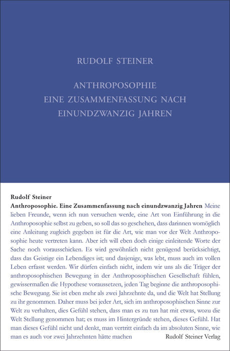 Anthroposophie - Eine Zusammenfassung nach einundzwanzig Jahren
