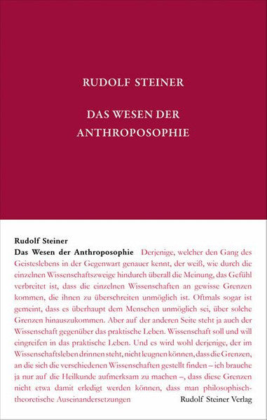 Das Wesen der Anthroposophie