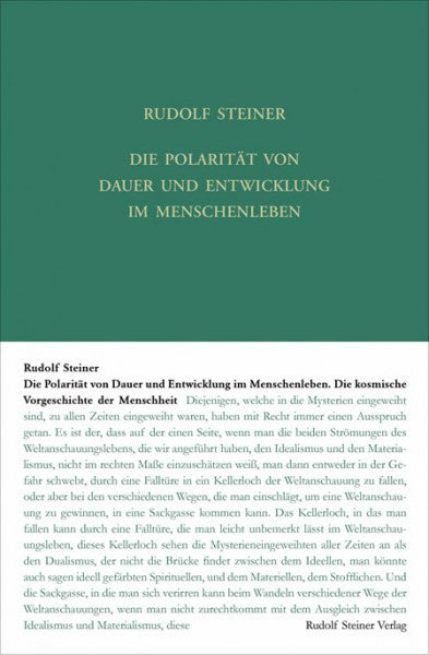 GA 184 Die Polarität von Dauer und Entwickelung im Menschenleben