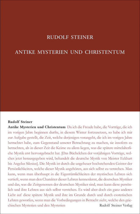 GA 87: Antike Mysterien und Christentum