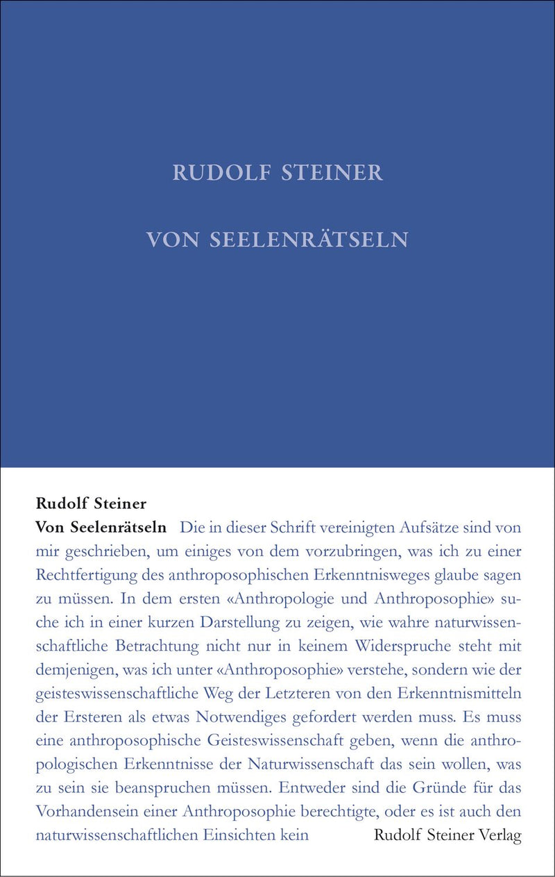GA 21 Von Seelenrätseln