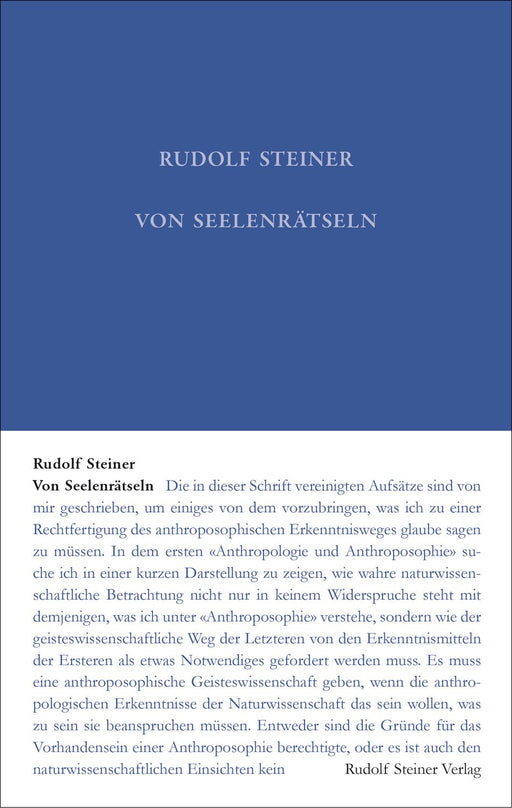 GA 21 Von Seelenrätseln