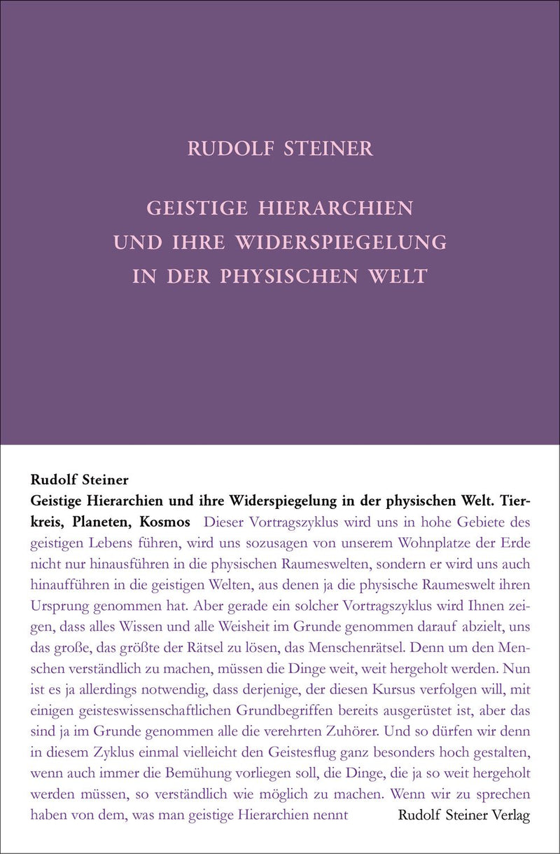 GA 110 Geistige Hierarchien und ihre Widerspiegelung in der physischen Welt
