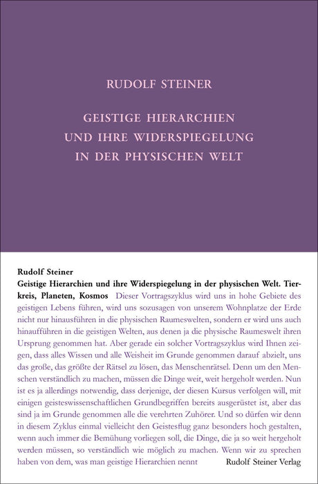 GA 110 Geistige Hierarchien und ihre Widerspiegelung in der physischen Welt