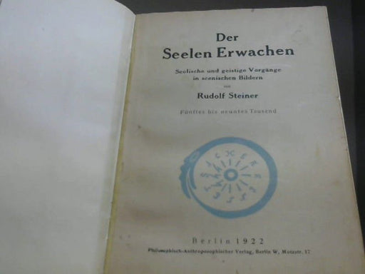 Rudolf Steiner: Der Seelen Erwachen