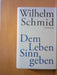Wilhelm Schmid: Dem Leben Sinn geben: Von der Lebenskunst im Umgang mit Anderen und der Welt
