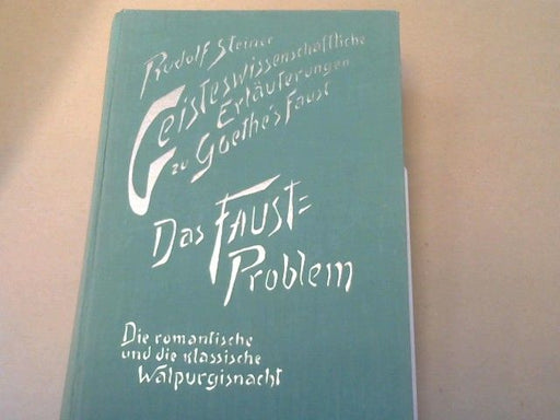 Rudolf Steiner: Goethe-Studien und Goetheanistische Denkmethoden : Der Goetheanumgedanke inmitten der Kulturkrisis der Gegenwart ; Ges. Aufsätze ; [Ein Goethejahrb.].			Dornach (Schweiz) Verlag am Goetheanum	1932	265 S. ; gr. 8	Leinen	Einband mit leic