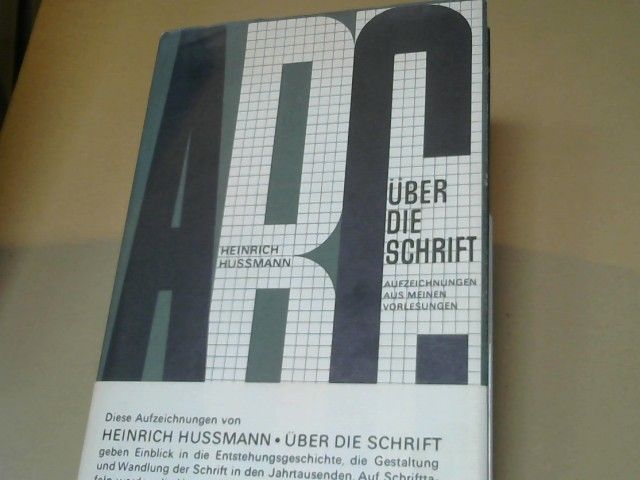 Heinrich Hussmann: Über die Schrift