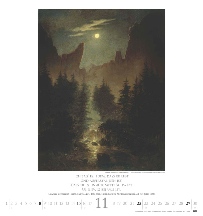 DUMONT - Caspar David Friedrich 2026 – Kunst-Wandkalender 45 x 48 cm mit 12 romantischen Landschaftsgemälden, Kalender für Kunstliebhaber