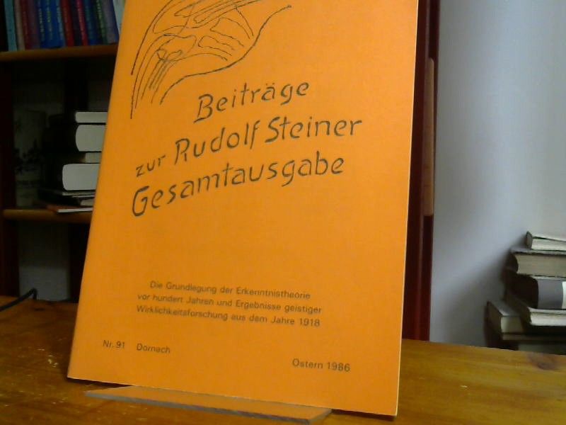 Rudolf Steiner: Beiträge zur R. Steiner Gesamtausgabe