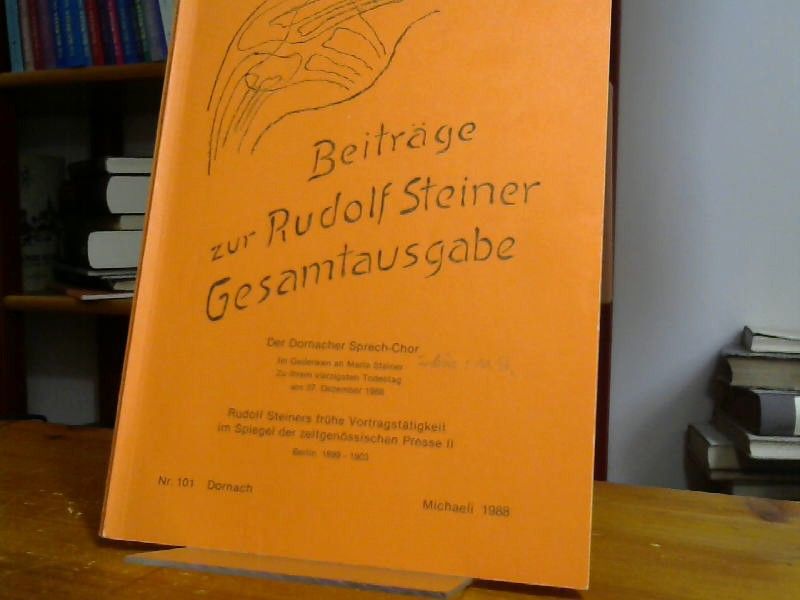 Rudolf Steiner: Beiträge zur R. Steiner Gesamtausgabe