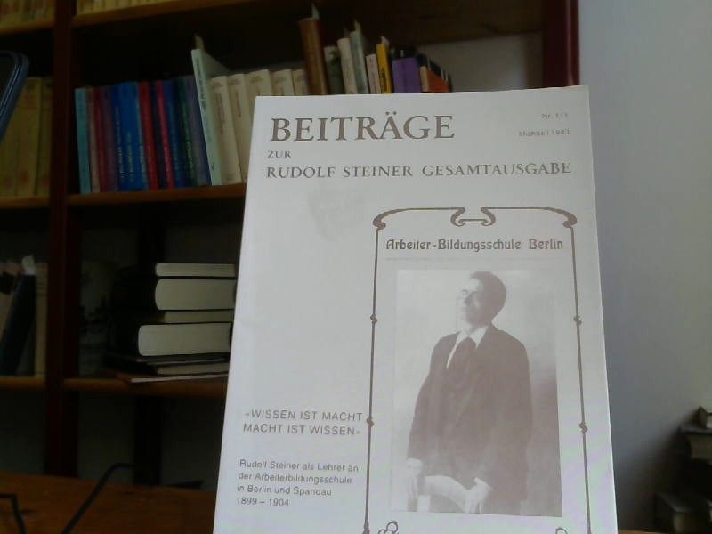 Rudolf Steiner: Beiträge zur Gesamtausgabe
