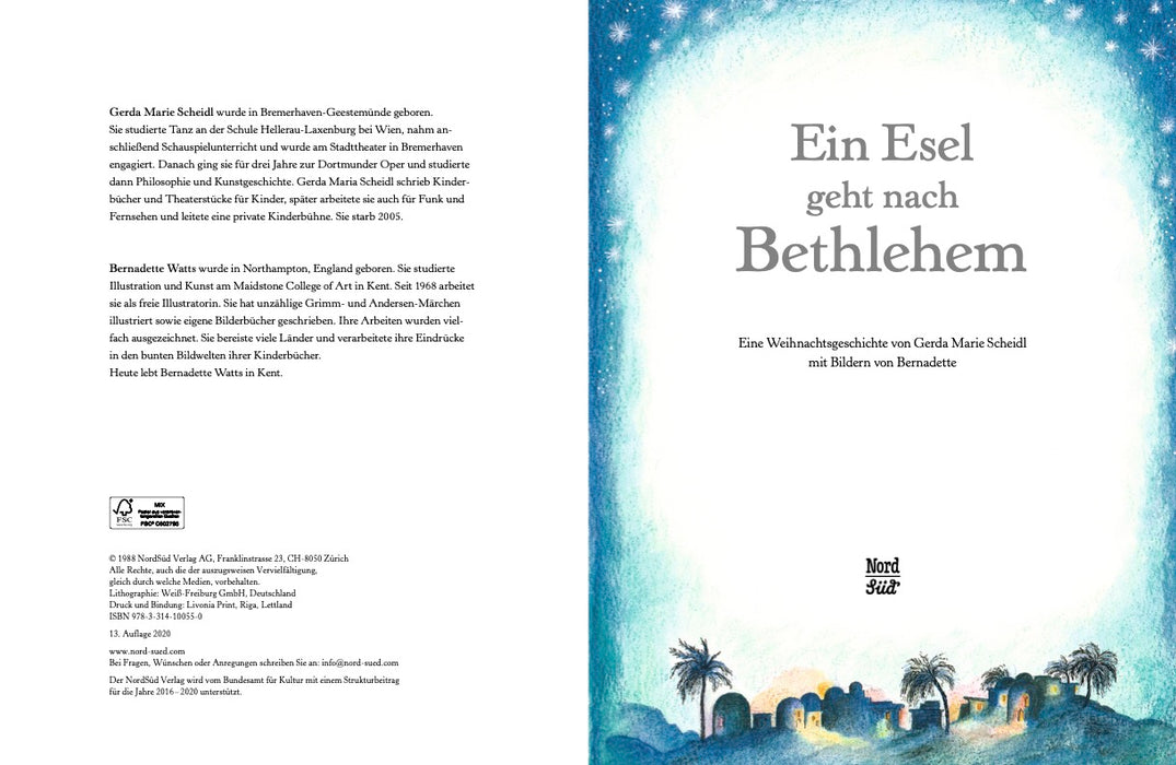 Ein Esel geht nach Bethlehem
