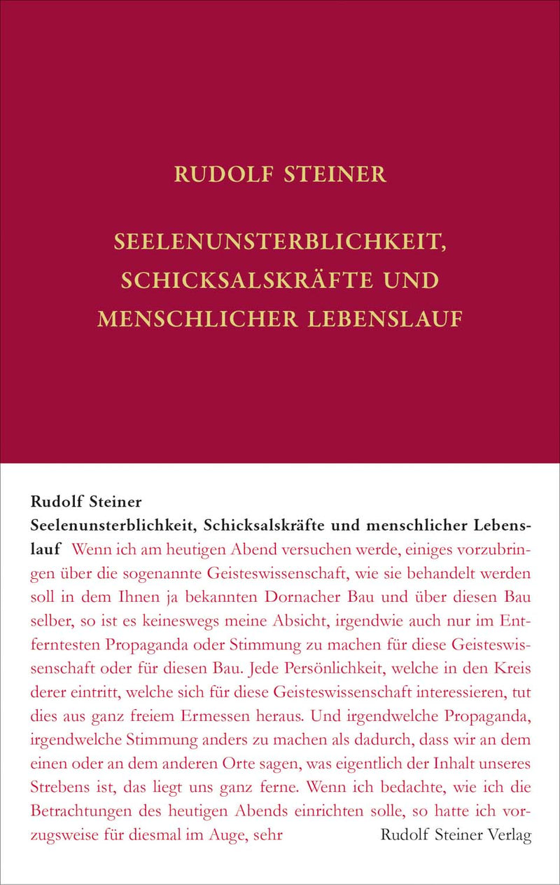 Seelenunsterblichkeit, Schicksalskräfte und menschlicher Lebenslauf
