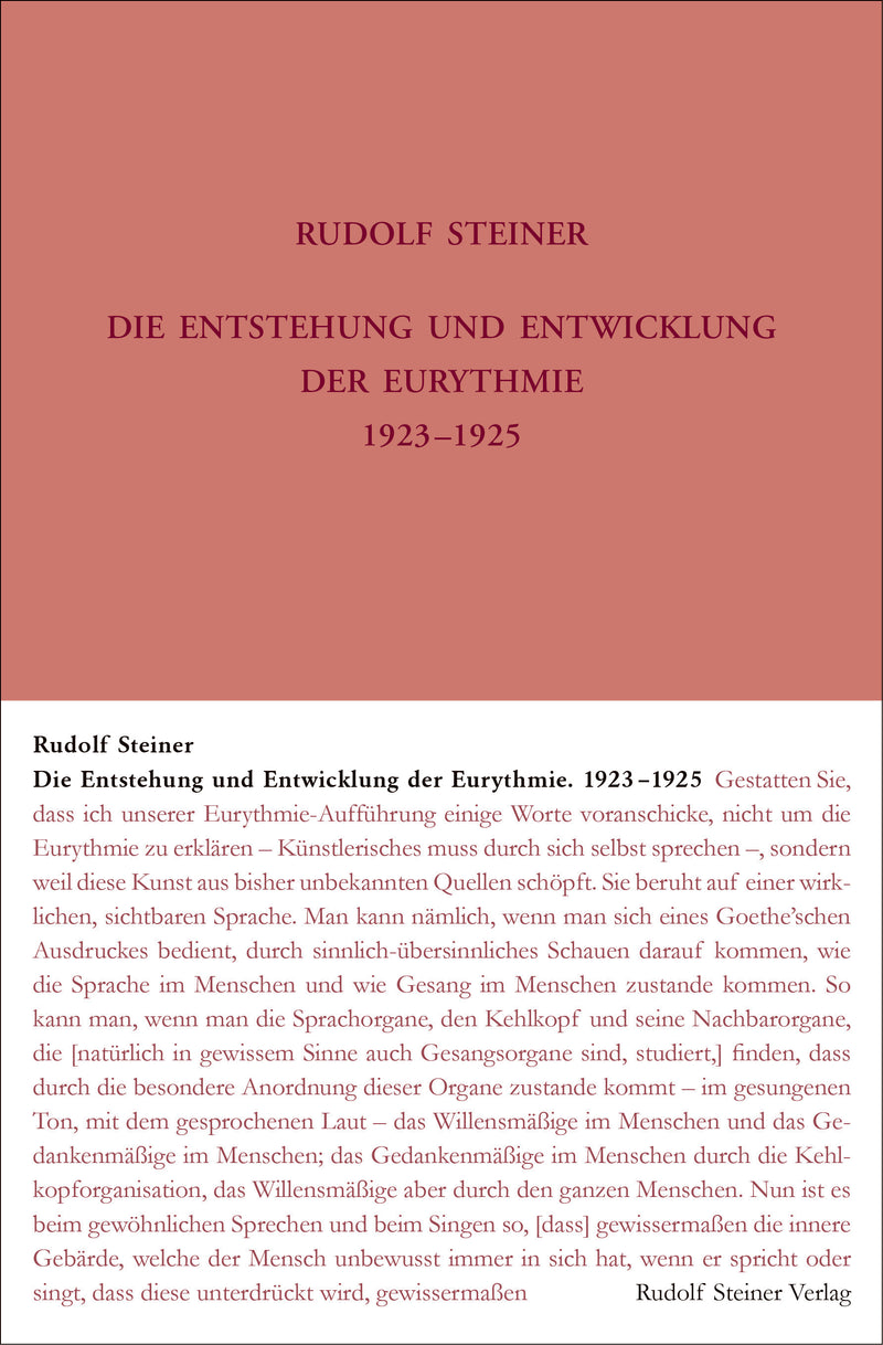Die Entstehung und Entwicklung der Eurythmie 1922-1924
