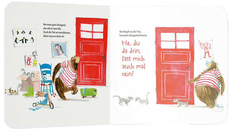Oh, wer sitzt da auf dem Klo?