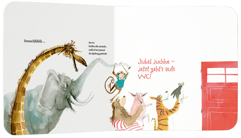 Oh, wer sitzt da auf dem Klo?