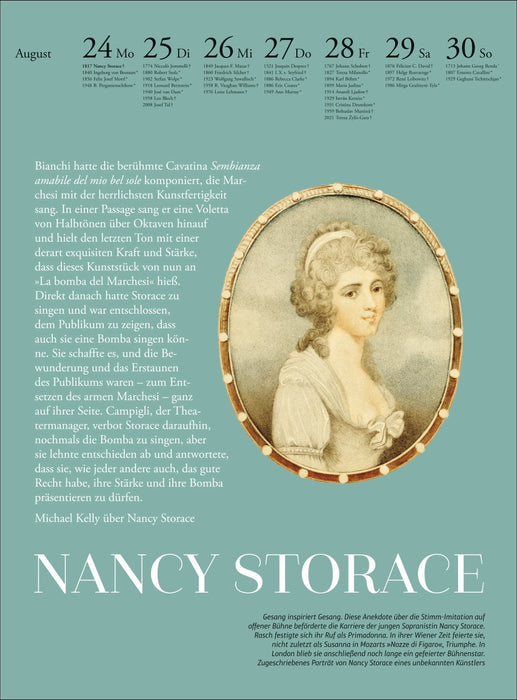 Der Musik Kalender Wochenkalender 2026