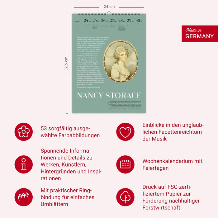 Der Musik Kalender Wochenkalender 2026