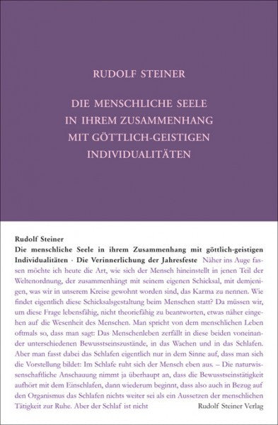 GA 224 Die menschliche Seele in ihrem Zusammenhang mit göttlich-geistigen Individualitäten