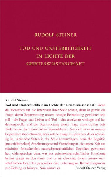Tod und Unsterblichkeit im Lichte der Geisteswissenschaft