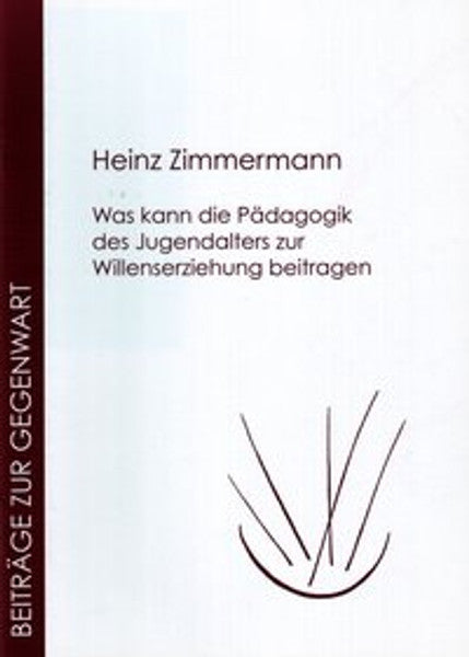 Was kann die Pädagogik des Jugendalters zur Willenserziehung beitragen